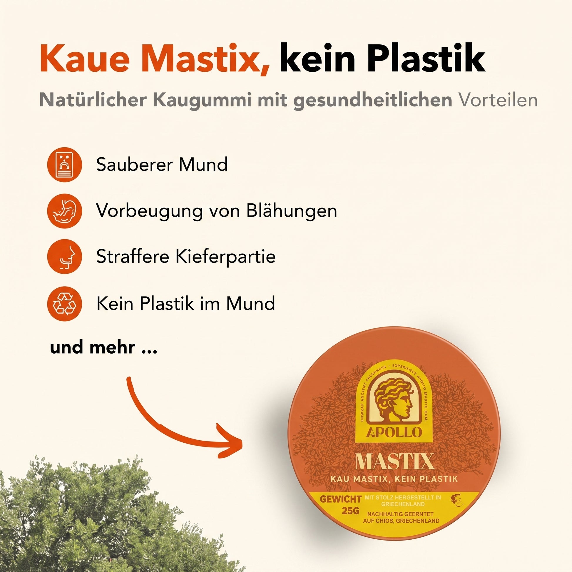 Apollo Mastix-Kaugummi® 25g